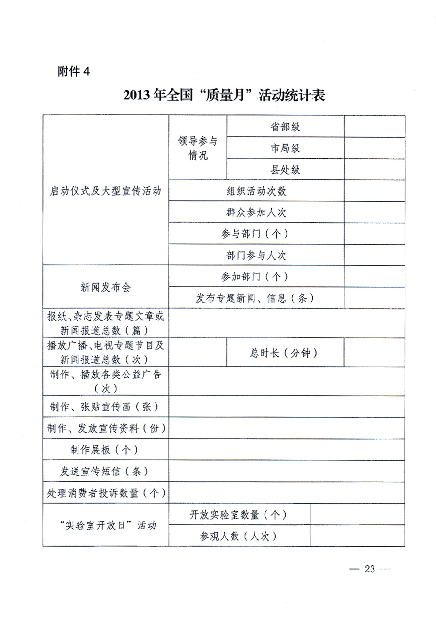國(guó)家質(zhì)量監(jiān)督檢驗(yàn)檢疫總局、中共中央宣傳部等單位《關(guān)于開展2013年全國(guó)“質(zhì)量月”活動(dòng)的通知》